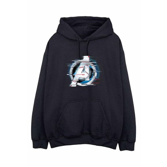 Avengers Endgame Mens Team Tech Logo Drawstring Hoodie / Black